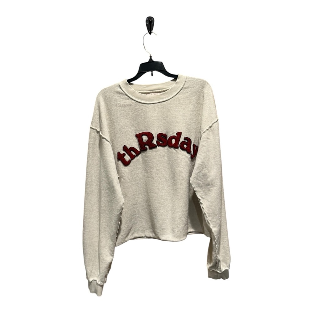 thRsday Crop Pull Over Sweatshirt Size M